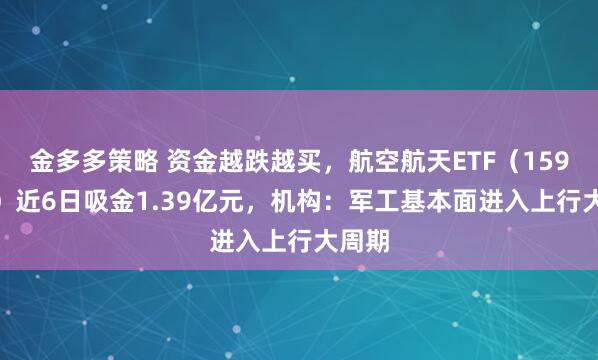 金多多策略 资金越跌越买，航空航天ETF（159227）近6日吸金1.39亿元，机构：军工基本面进入上行大周期